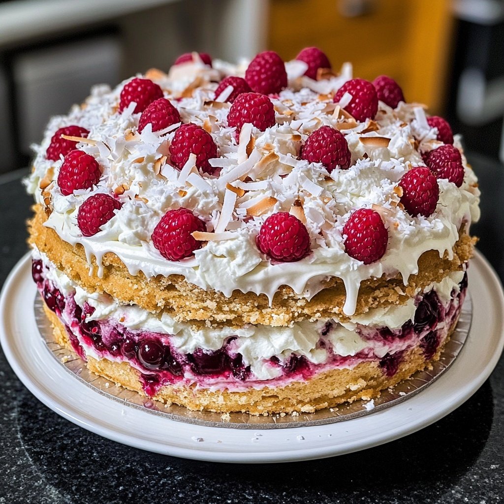 Raffaello-Himbeer-Torte