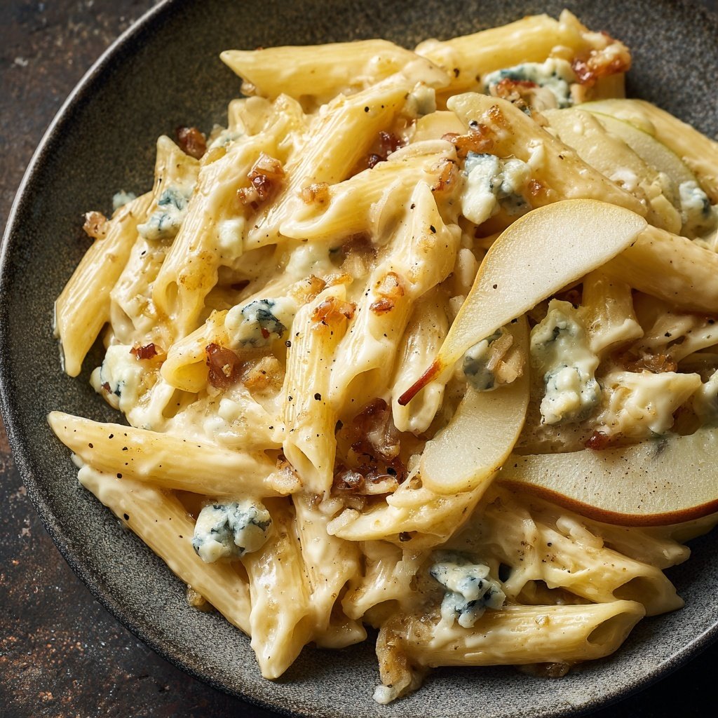 Penne mit Gorgonzola und Birne