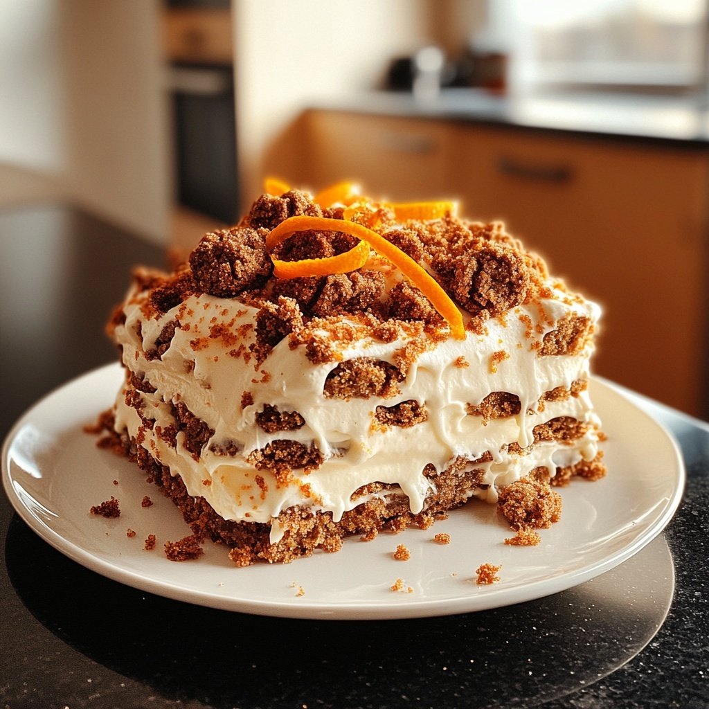 Spekulatius-Weihnachtstorte mit Orangencreme