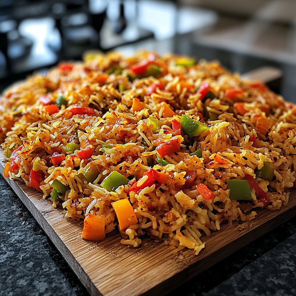 Gebratener Reis mit Paprika