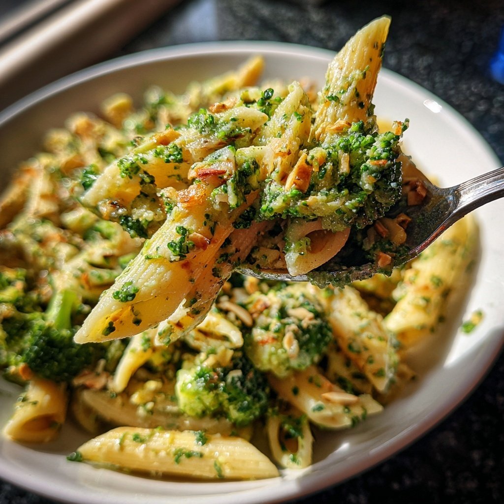 Penne mit Brokkoli und Mandeln