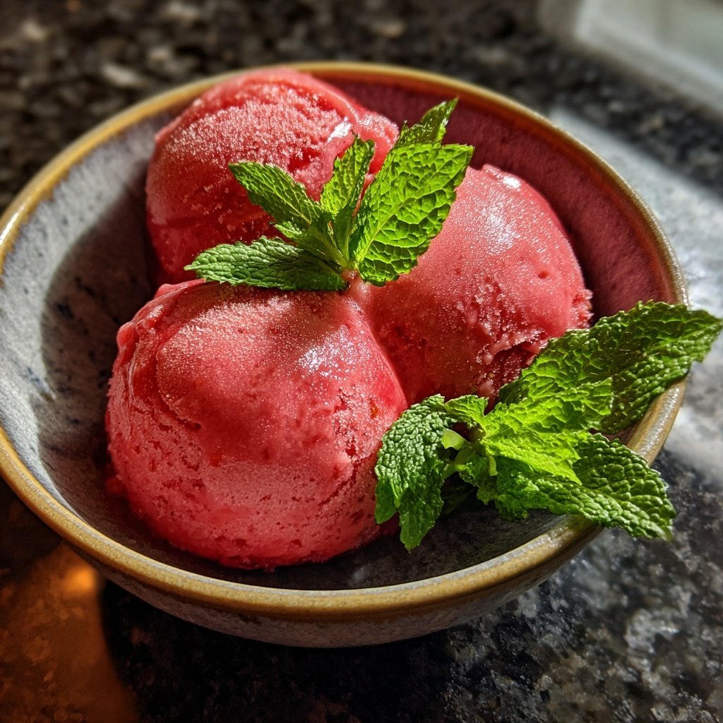 Erdbeer Sorbet Selbstgemacht